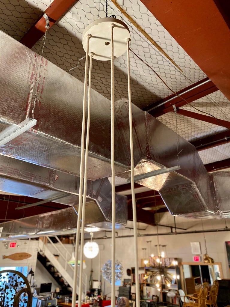 MidCentury Modern Robert Sonneman Wind Chime Hanging Light For Sale at