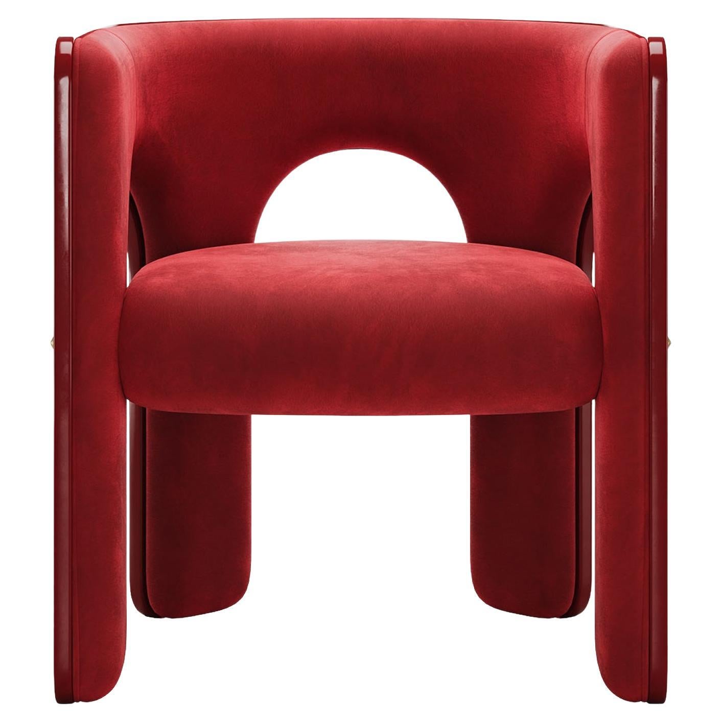 Mid-Century Modern Robusta Chair with a Lacquered Arched Frame by Mavo Atelier