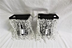 Mid Century /Modern Rock Crystal bead Sconces