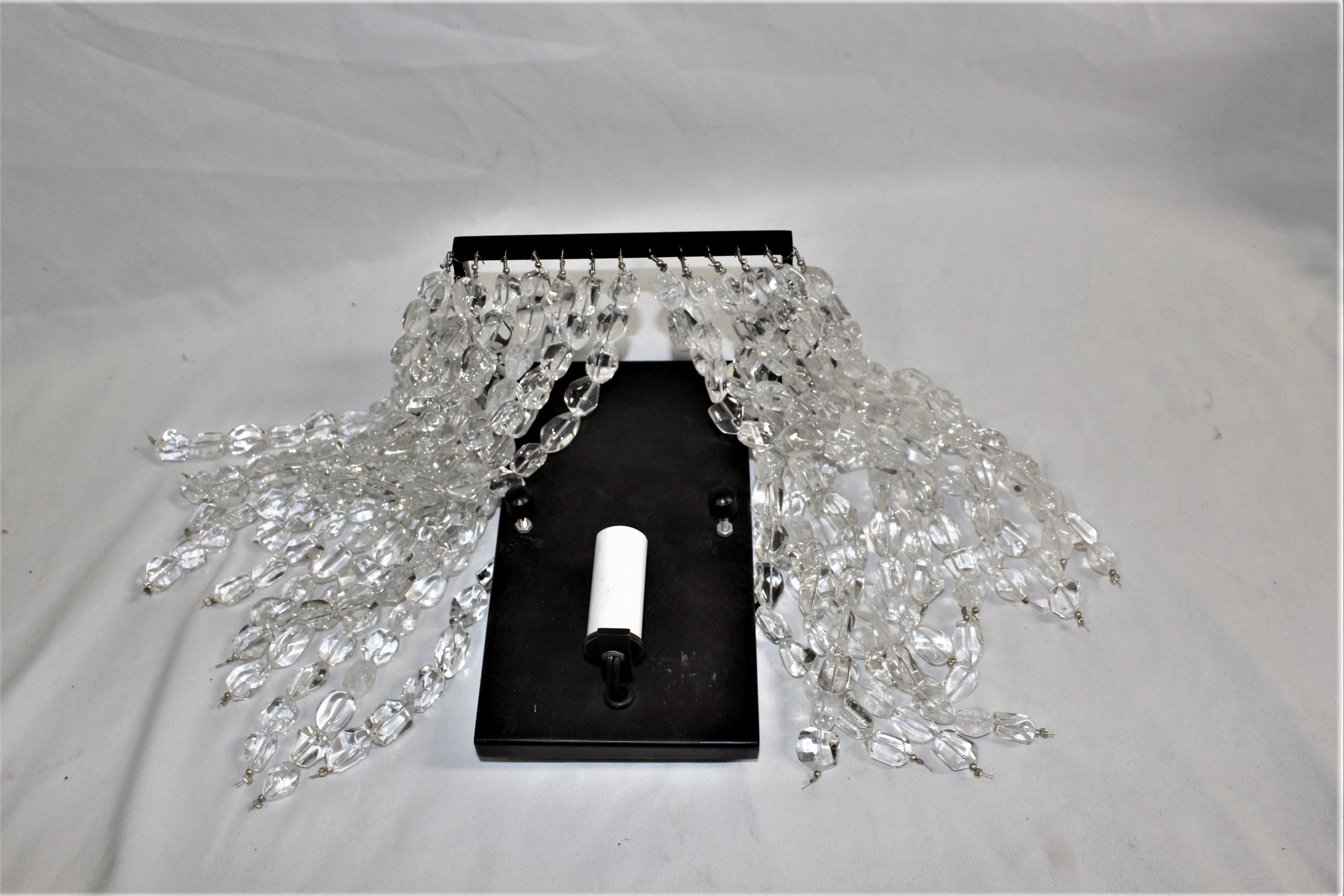 Mid-Century Modern Mid Century /Modern Rock Crystal bead Sconces  For Sale
