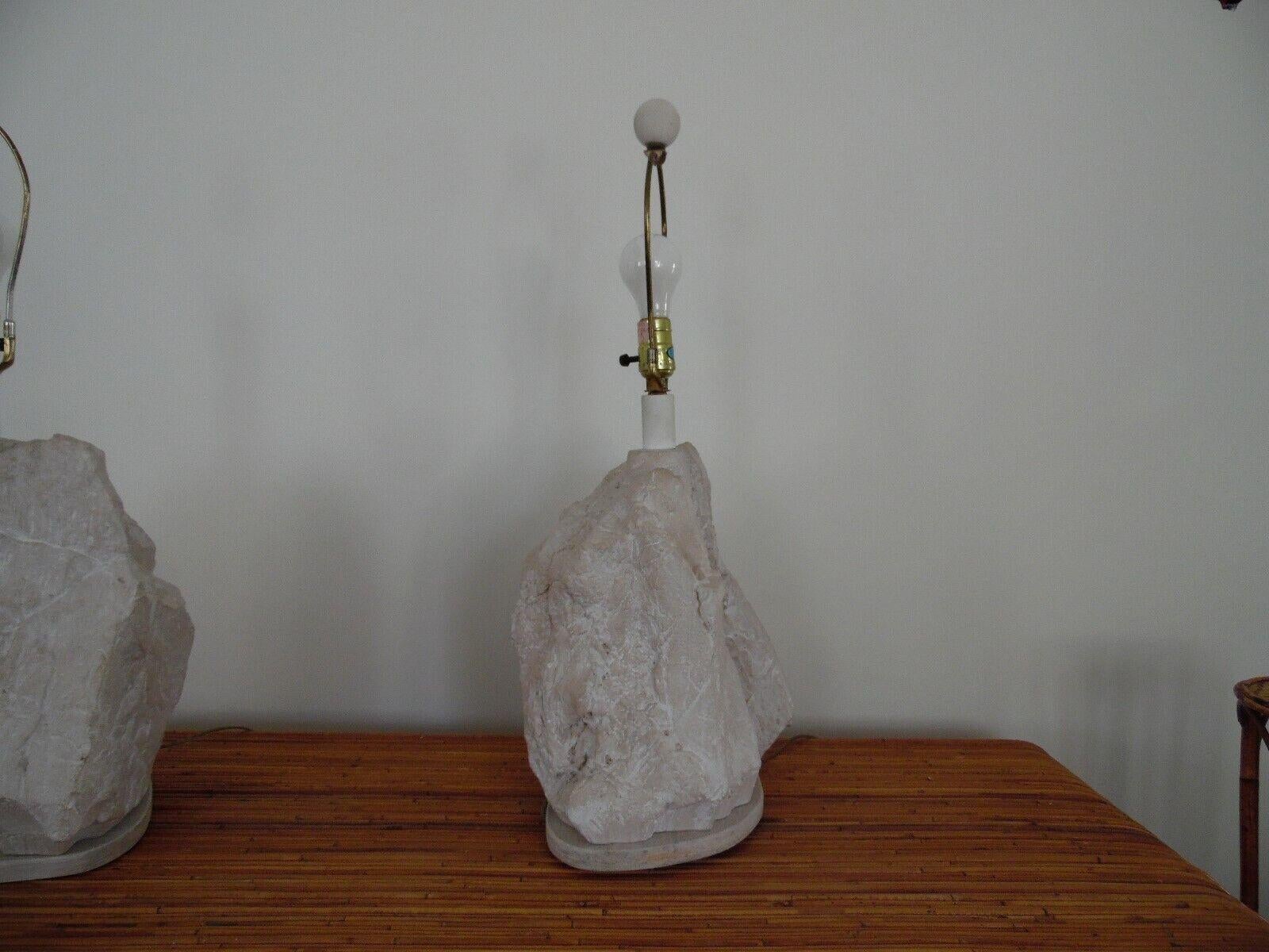  Sirmos Style Faux Stone Lamps In Good Condition For Sale In W Allenhurst, NJ
