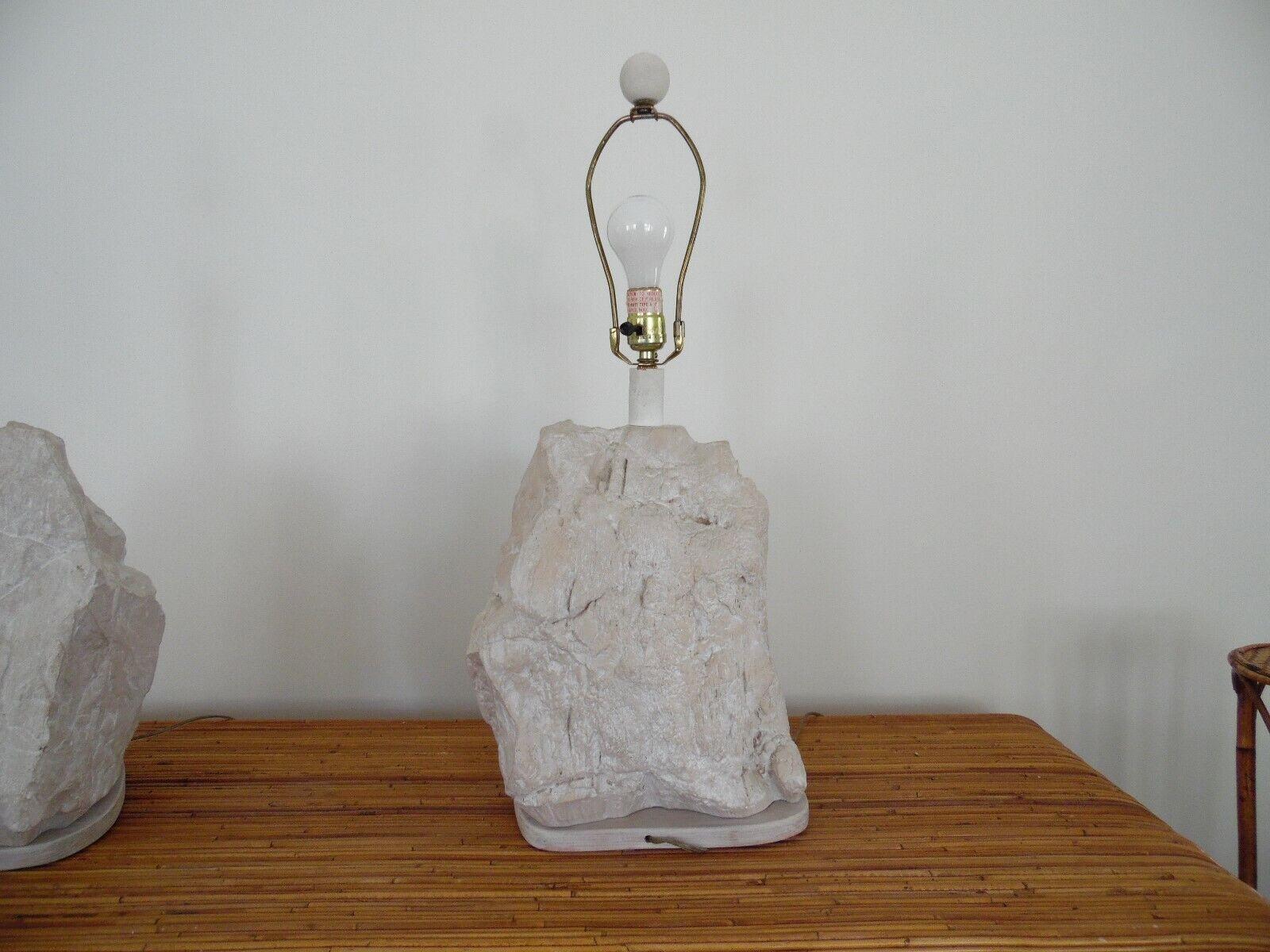 20th Century  Sirmos Style Faux Stone Lamps For Sale