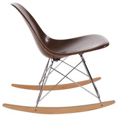 Mid-Century Modern Rocking Chair by Charles Eames for Herman Miller in Chocolate