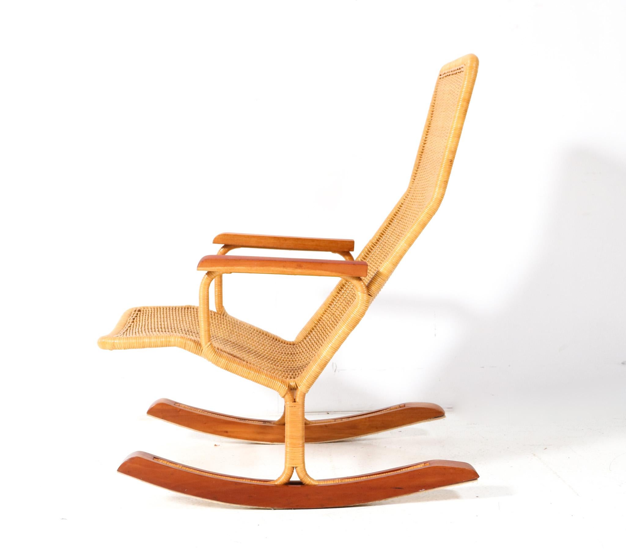 Mid-20th Century Mid-Century Modern Rocking Chair by Dirk van Sliedregt for Gebroeders Jonkers For Sale