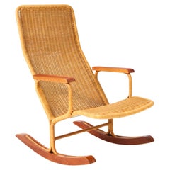 Vintage Mid-Century Modern Rocking Chair by Dirk van Sliedregt for Gebroeders Jonkers