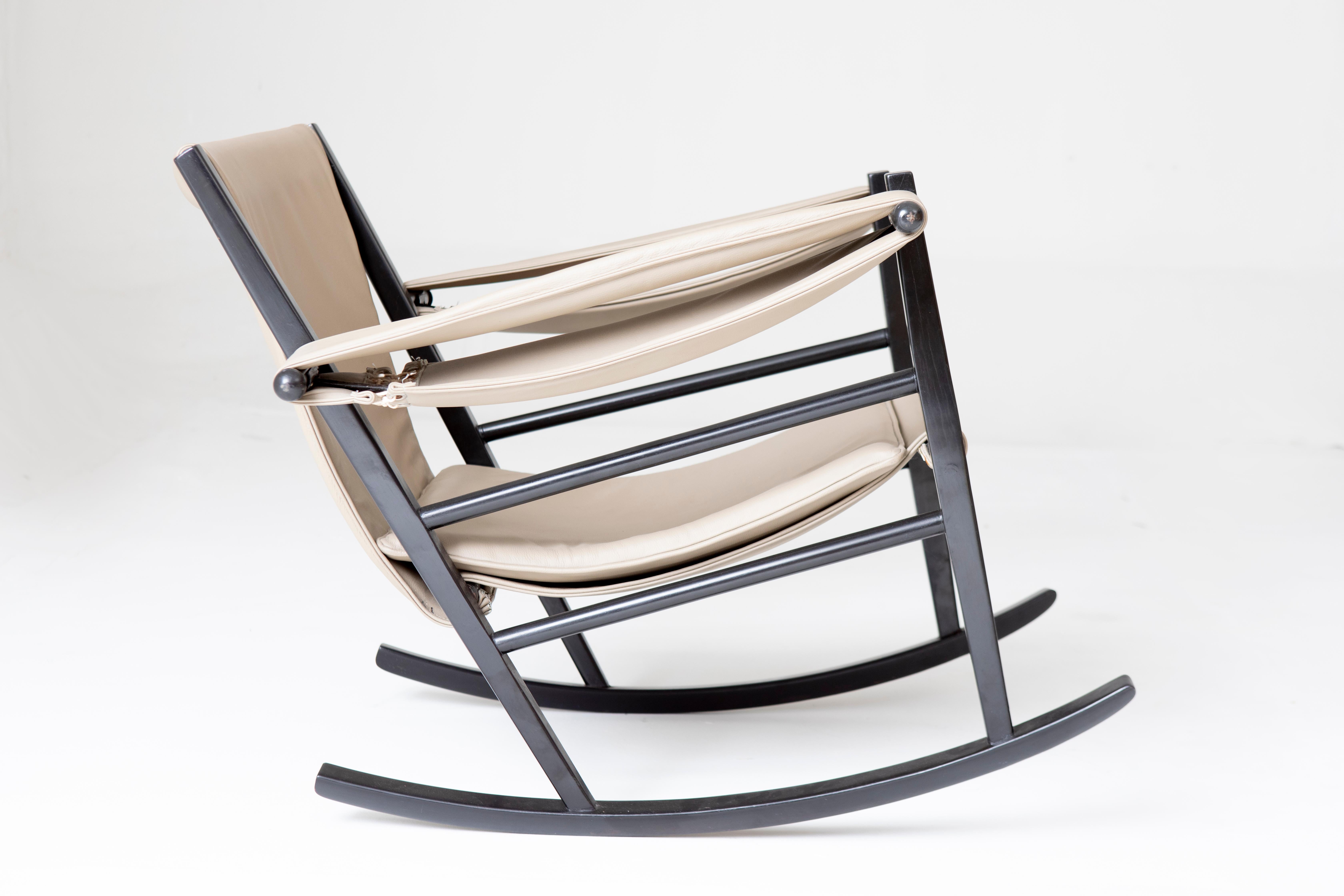 Mid-Century Modern Rocking Chair by Joaquim Tenreiro, 1950s In Good Condition For Sale In Deerfield Beach, FL