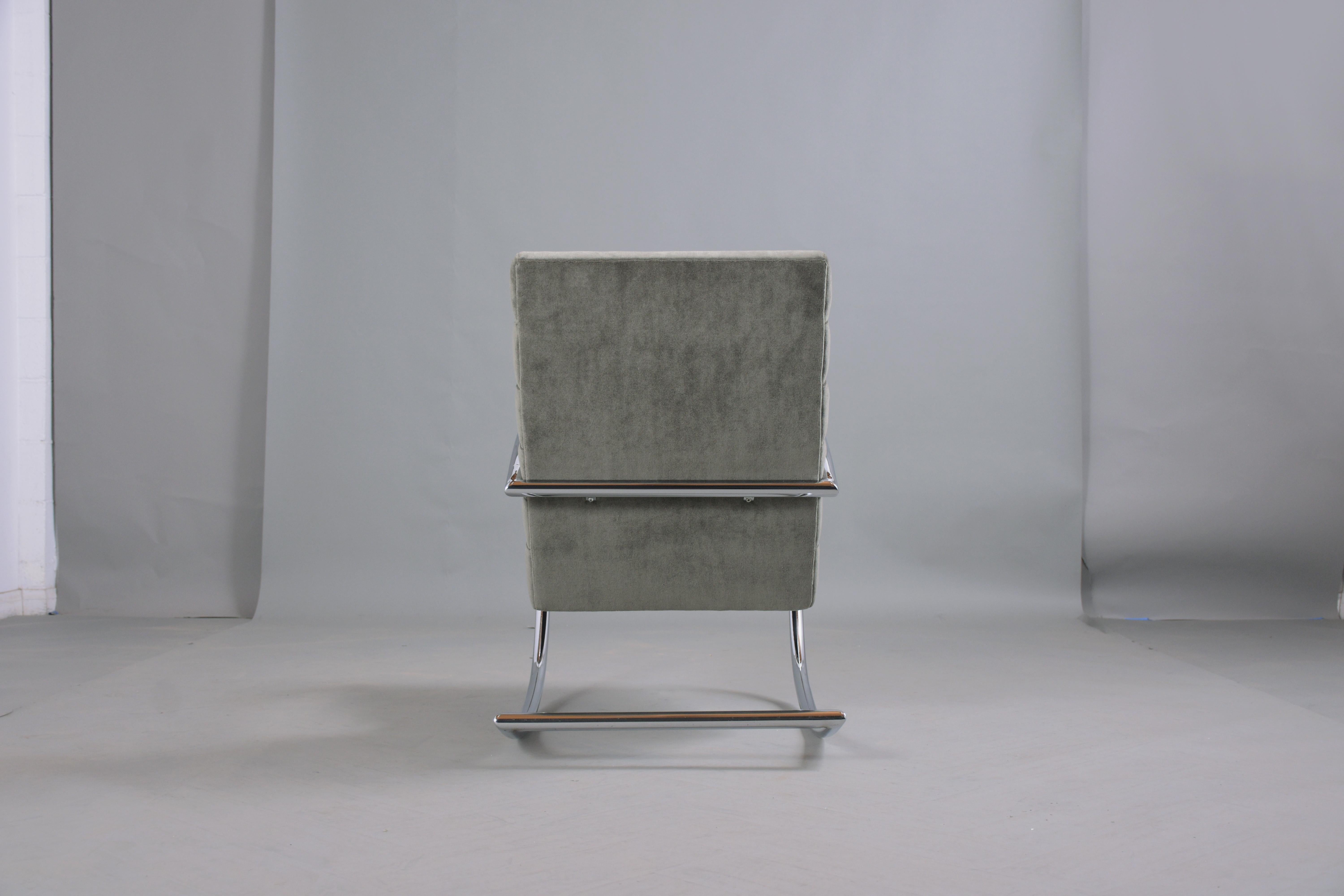Mid-Century Modern Chrome Rocking Chair 5