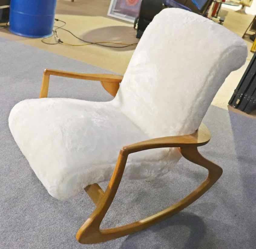 fuzzy rocking chair