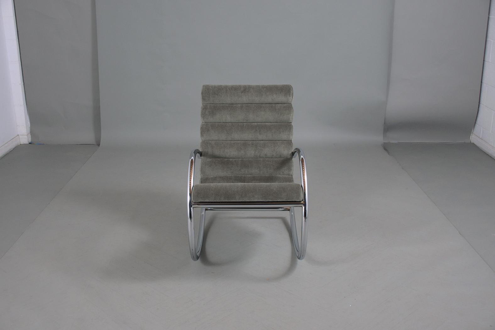 Mid-Century Modern Chrome Rocking Chair In Good Condition In Los Angeles, CA