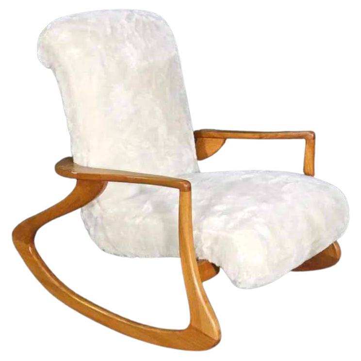 MidCentury Modern Stainless Steel Rocking Chair For Sale at 1stDibs