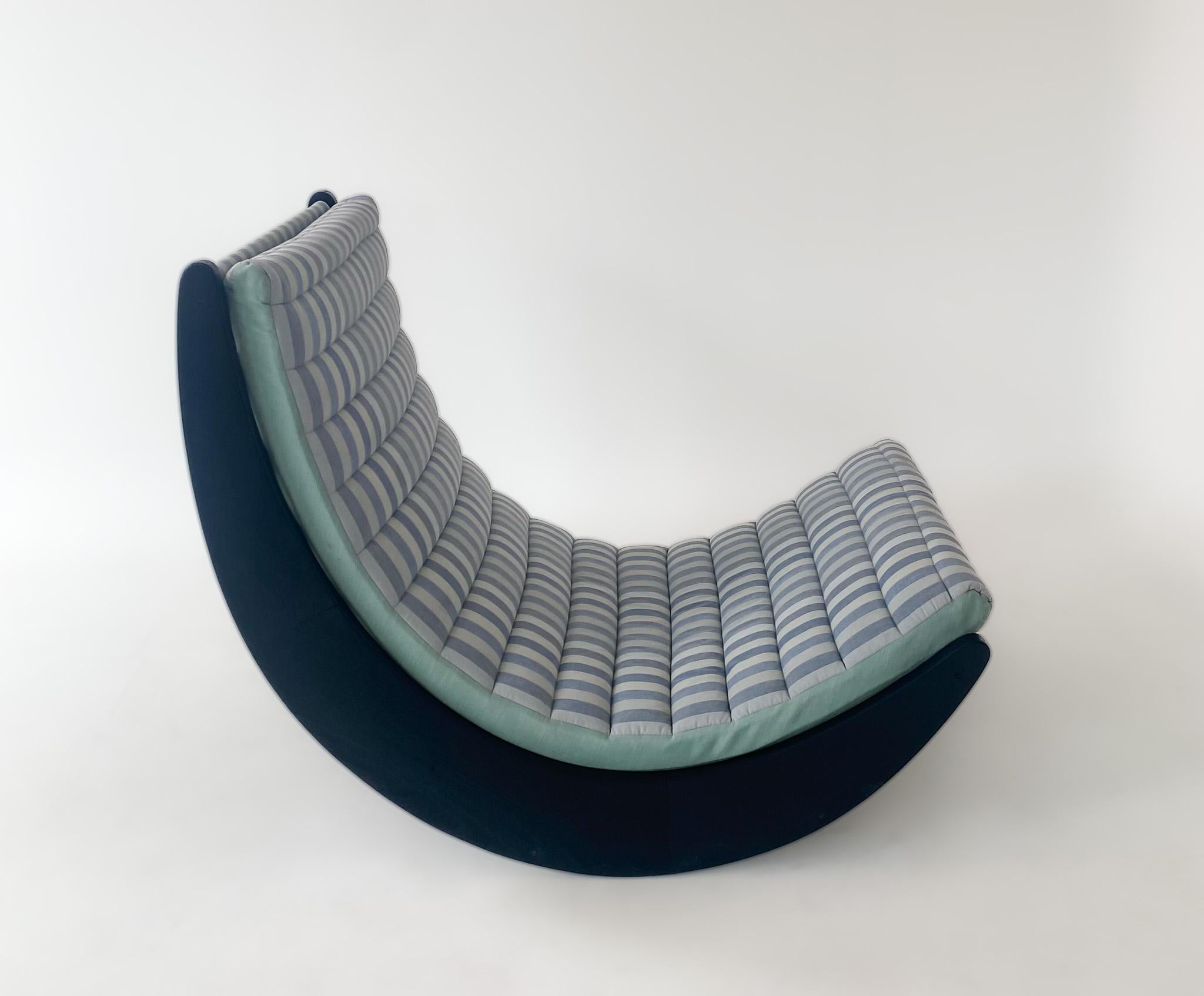 Fabric Mid-Century Modern Rocking Chair Relaxer by Verner Panton, Germany, 1970s For Sale