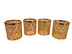 Mid-Century Modern Rocks Glasses by Imperial Glass in the "Sekai Ichi" Pattern