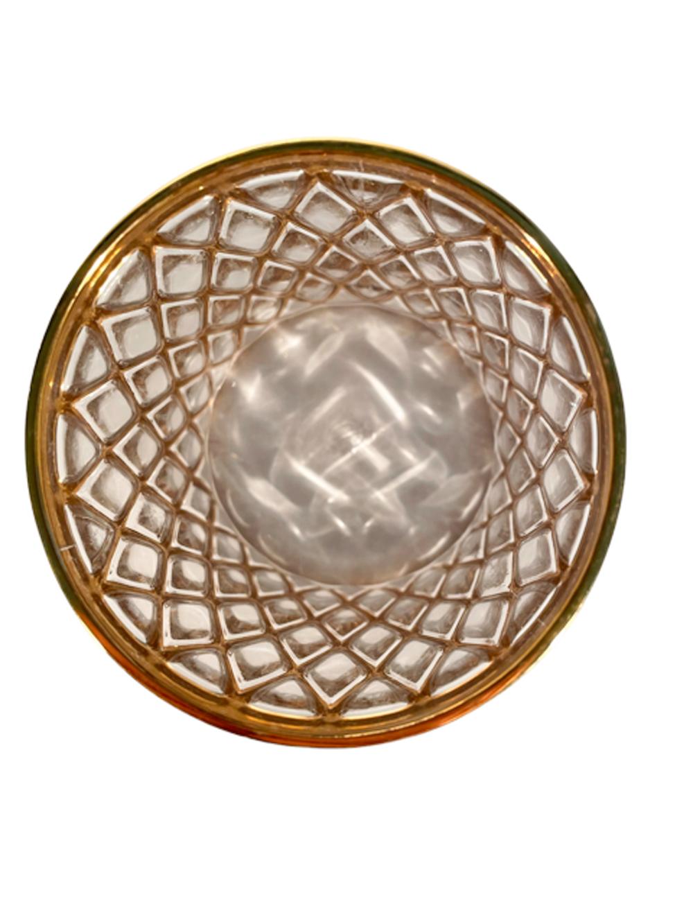 Américain Verres à roches modernes du milieu du siècle dernier en verre impérial à motif « Sekai Ichi » en vente