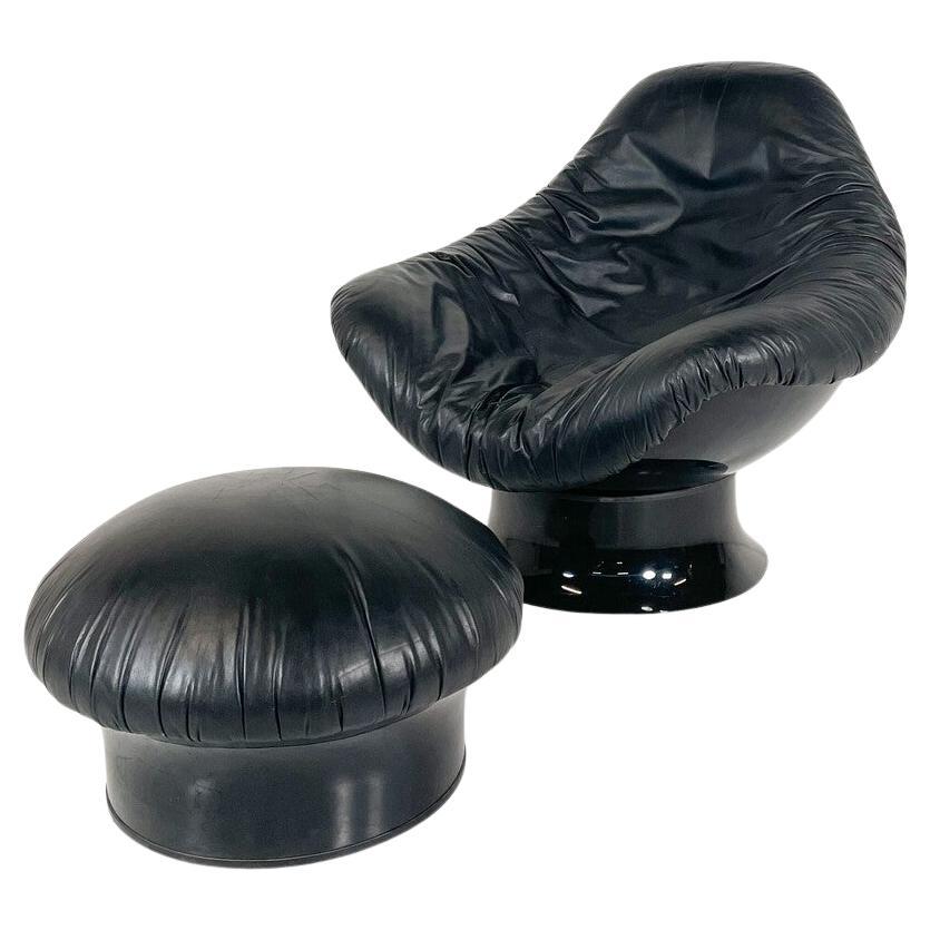 Mid-Century Modern Rodica Lounge Chair and Ottoman by Mario Brunu for Confort