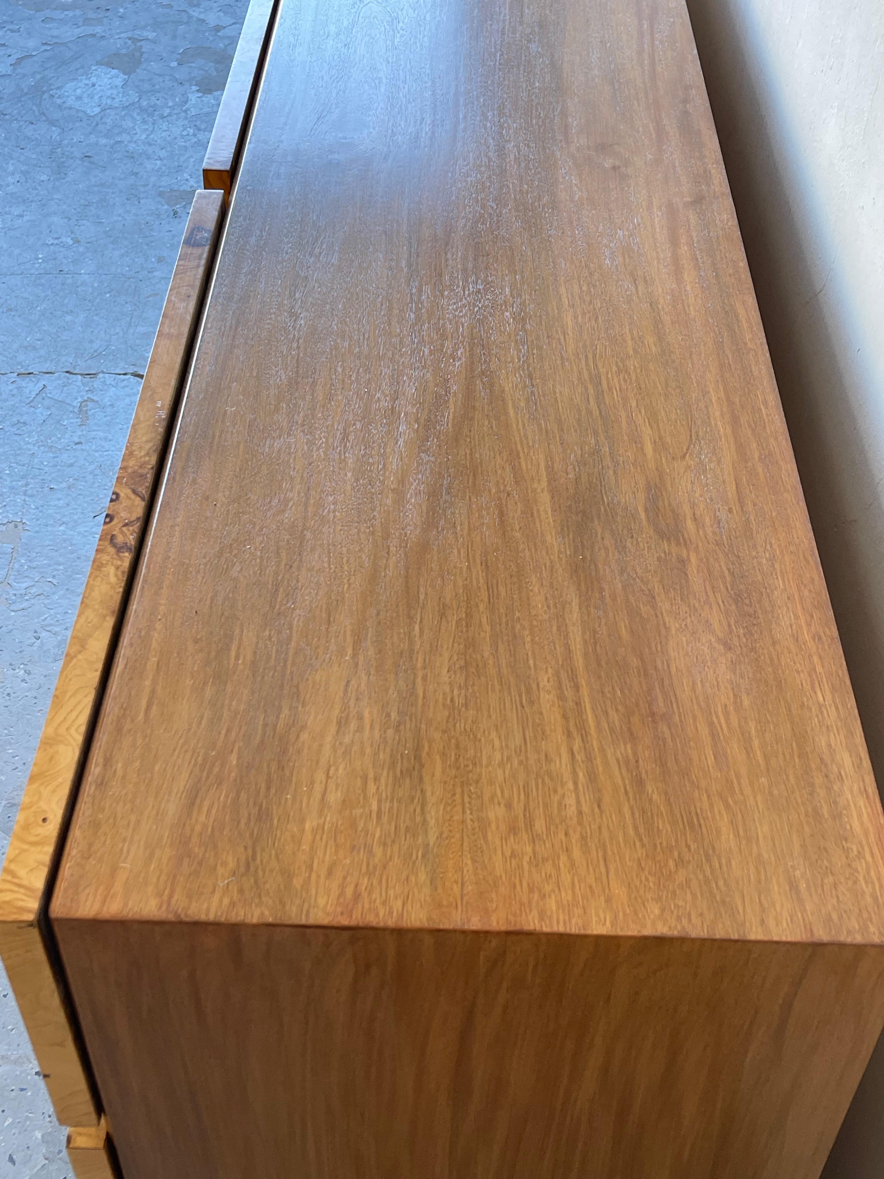 Mid-Century Modern Roland Carter for Lane Burl Wood Dresser / Credenza 5