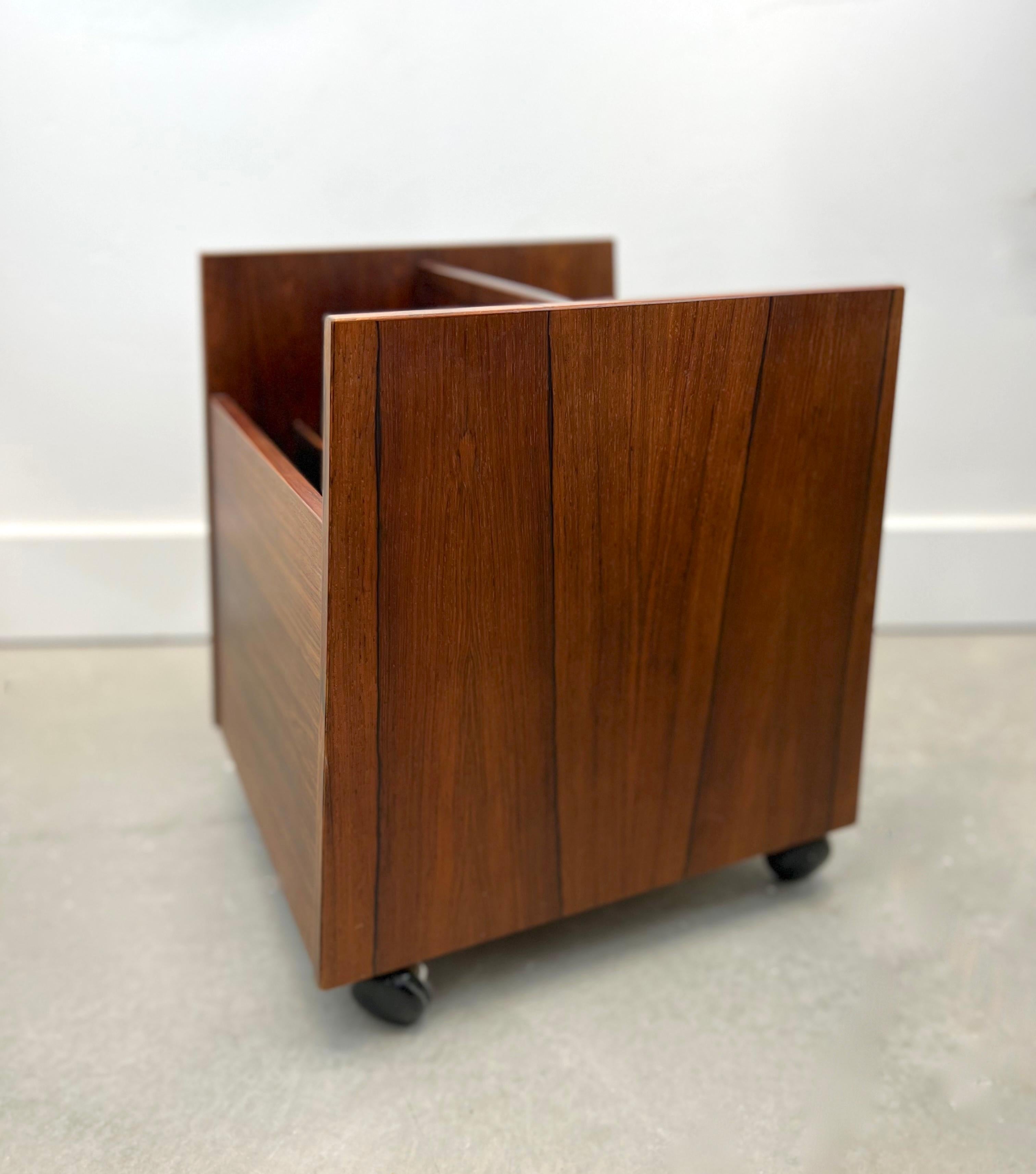 Mid-Century Modern Rolf Hesland Rosewood Magazine Rack by Bruksbo of Norway For Sale 1