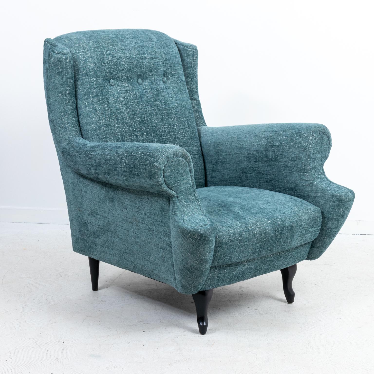 Mid-20th Century Mid-Century Modern Roll Arm Lounge Chair For Sale