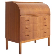 Mid-Century Modern Roll Top Secretary, 1960s