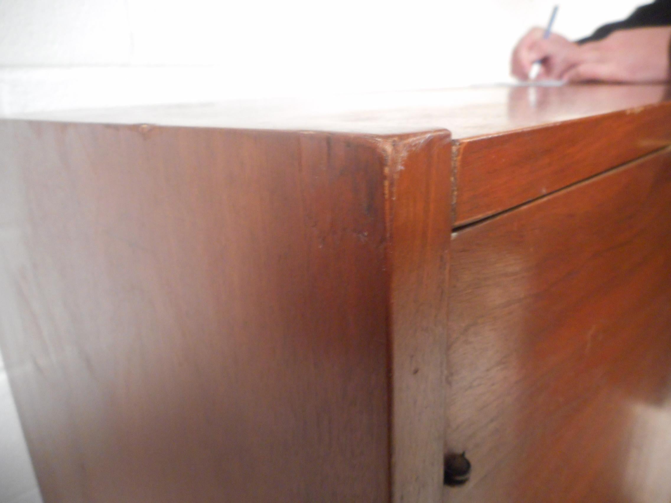 Mid-Century Modern Roll Top Secretary Desk by Hooker 1
