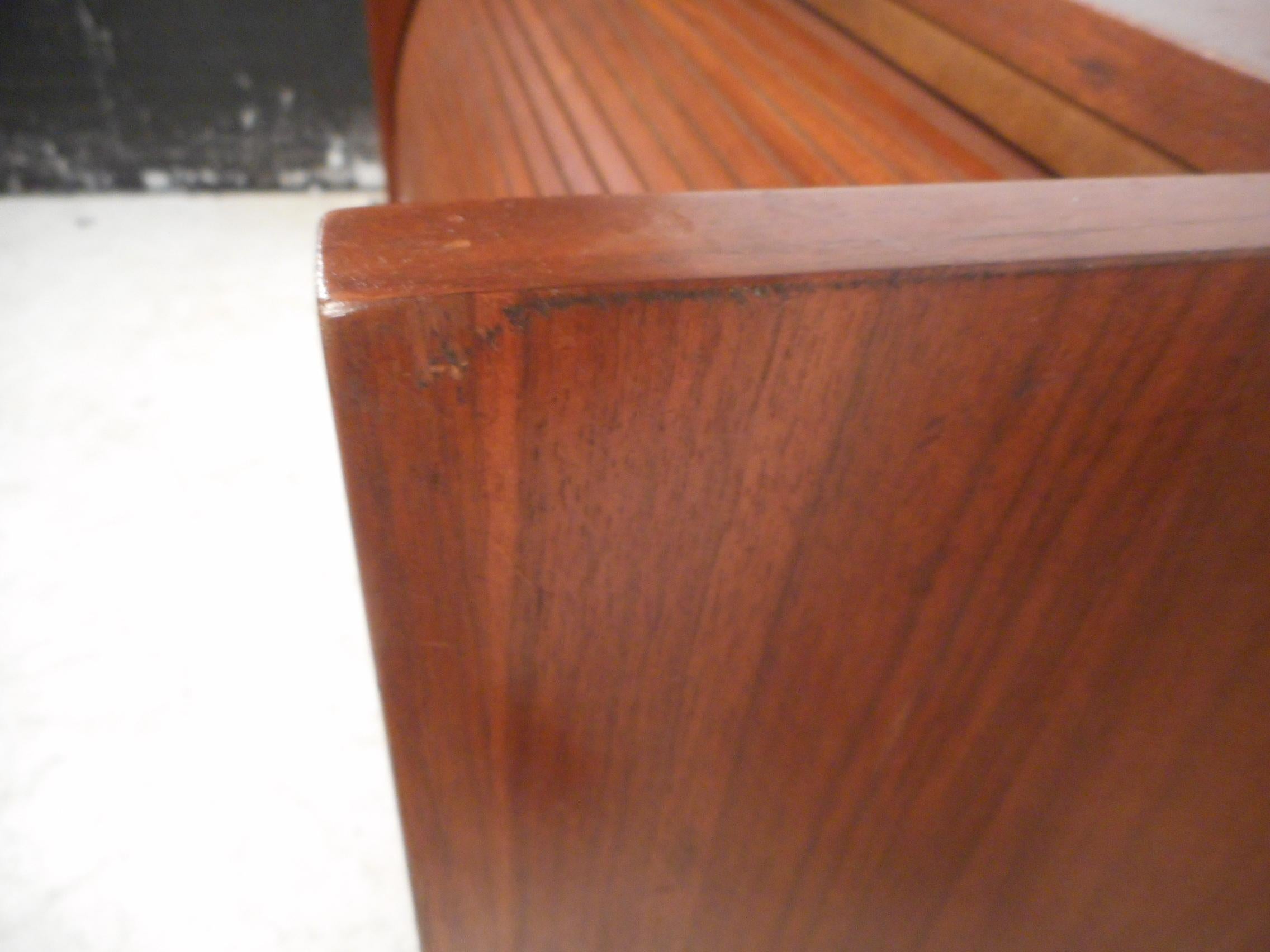 Mid-20th Century Mid-Century Modern Roll Top Secretary Desk by Hooker