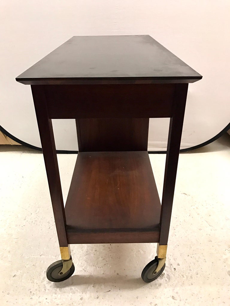 Mid Century Modern Rolling Bar Cart Barcart Rolling Service Cabinet