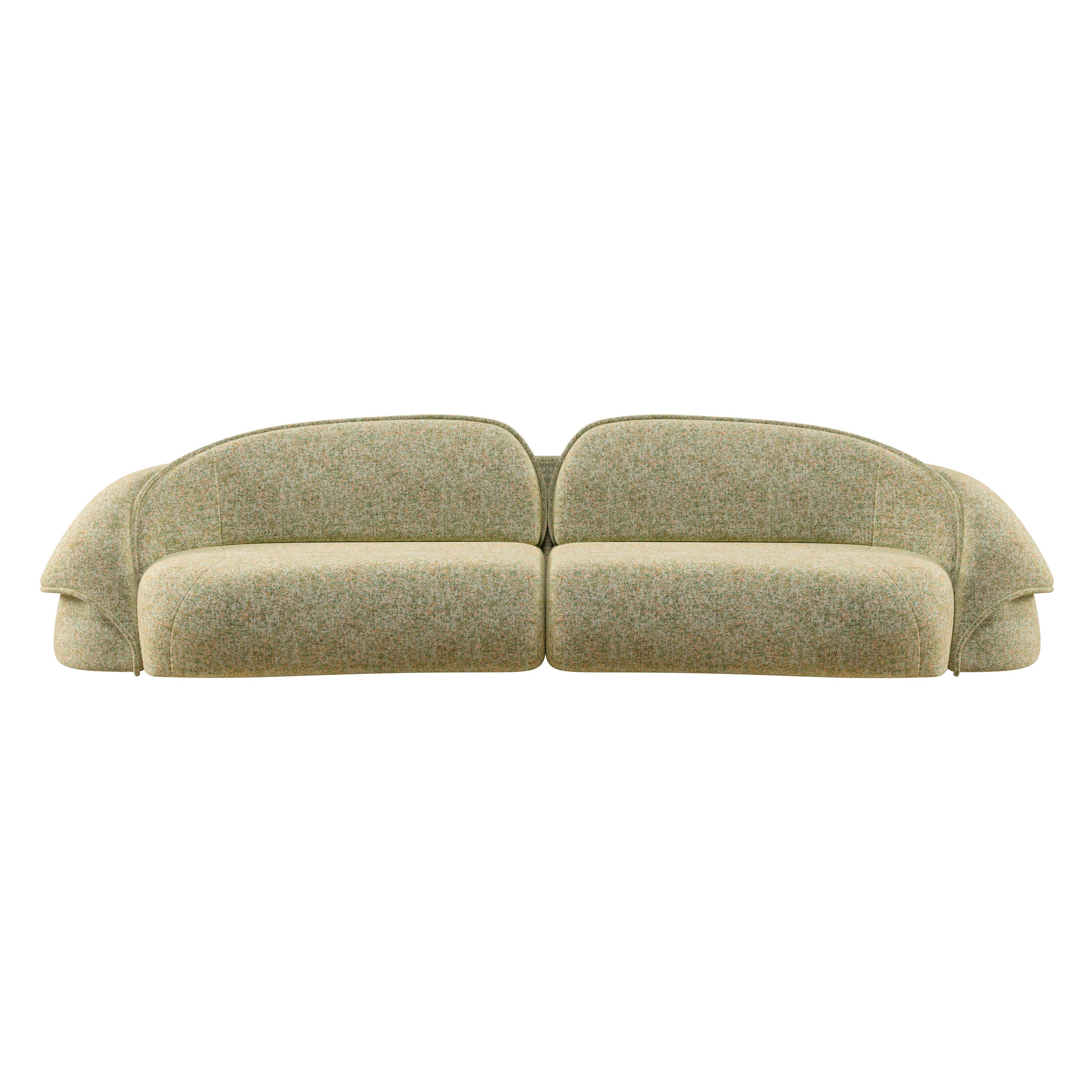 Mid-century Modern Romy Sofa Bouclé Brass