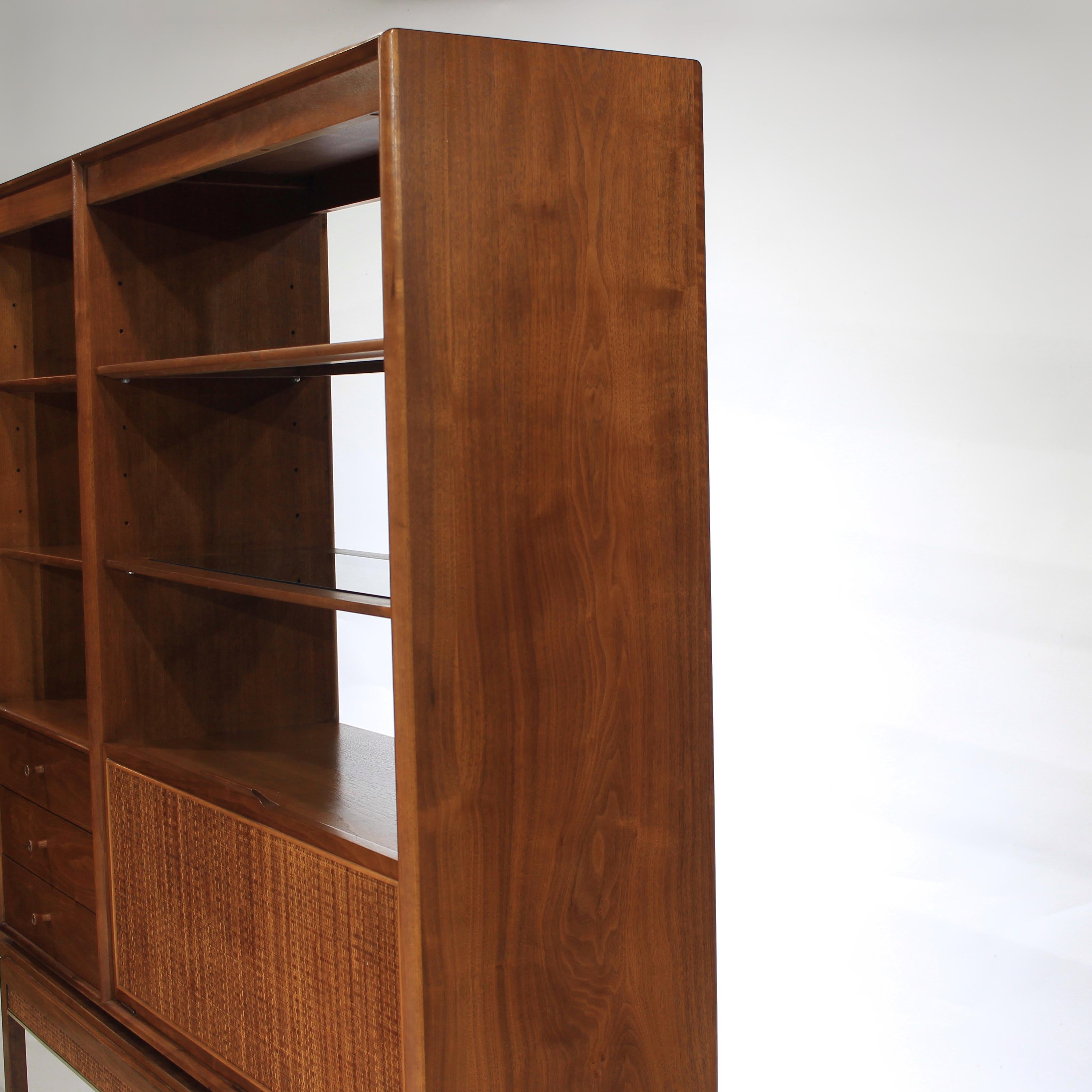 Mid-Century Modern Room Divider Book Case China Cabinet 8