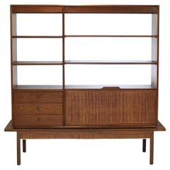 Mid-Century Modern Room Divider Book Case China Cabinet