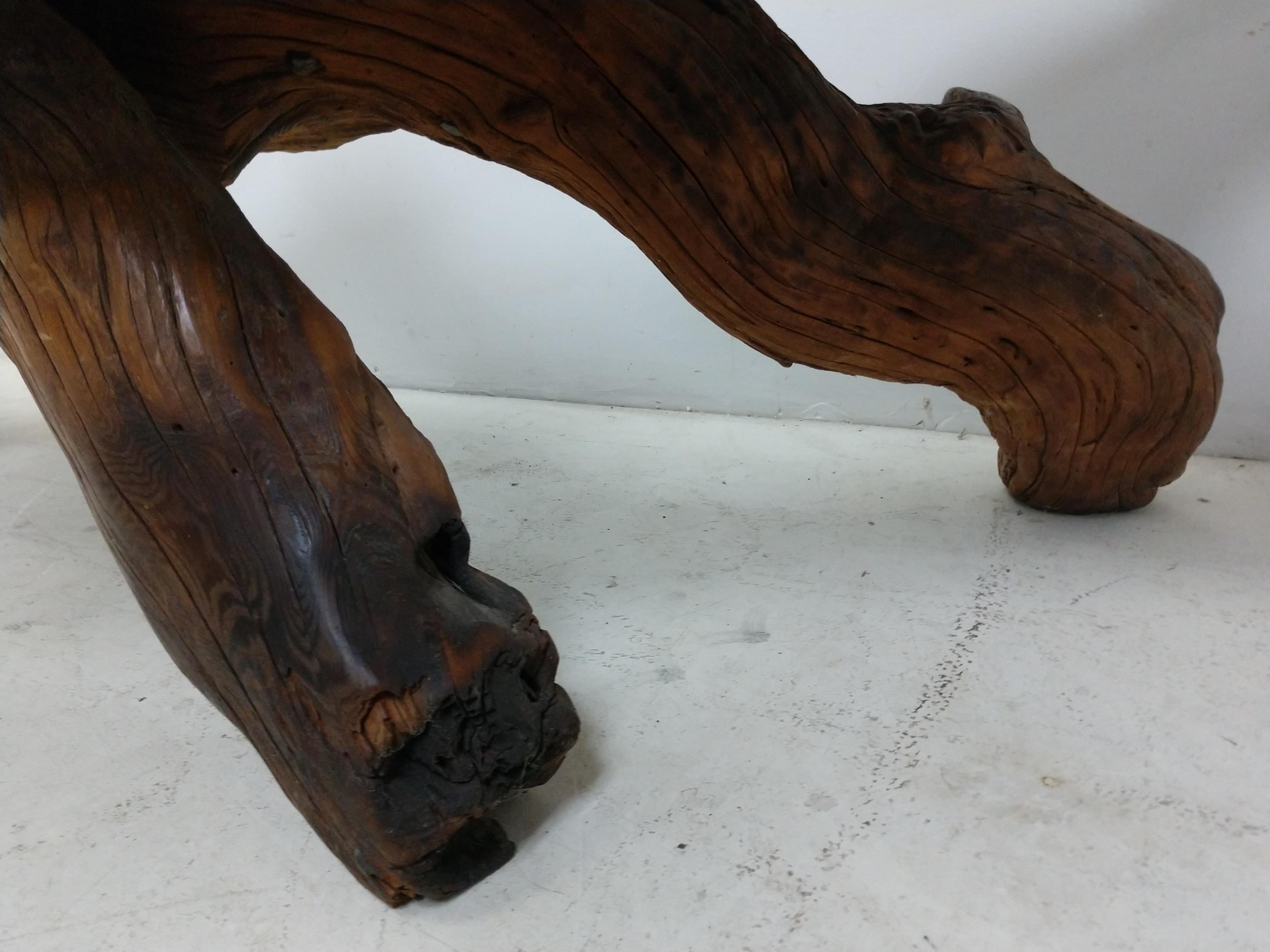 Late 20th Century Mid-Century Modern Root Slab Live Edge Cocktail Table