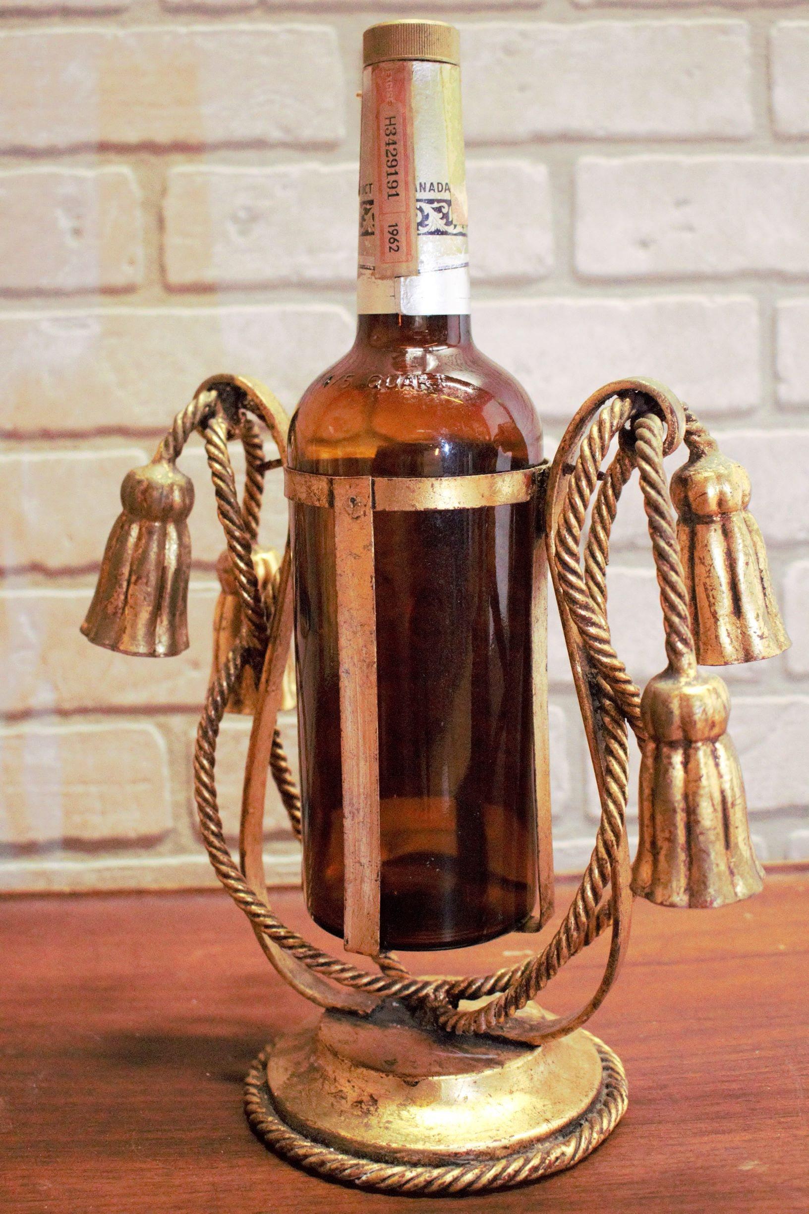 Unknown Mid Century Modern Rope and Tassel Bottle Holder For Sale
