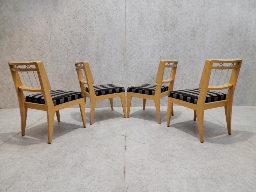 Mid Century Modern Rope Back Dining Chairs By Edward Wormley for Drexel (6) For Sale 3