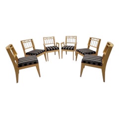 Mid Century Modern Rope Back Dining Chairs By Edward Wormley for Drexel (6)
