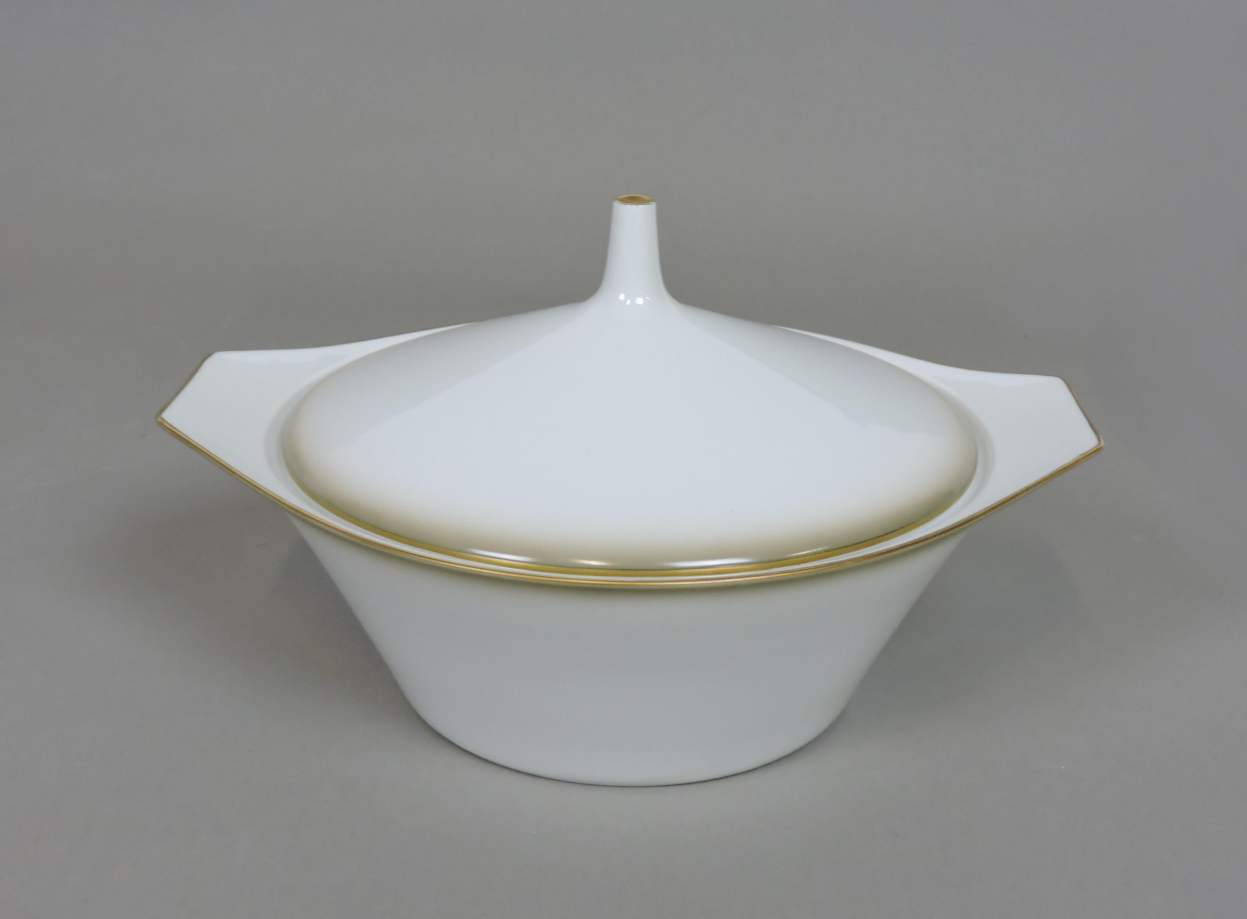 Rosenthal Berlin, Mid-Century Modern, Tafelgeschirrservice für 12 + Servierbesteck 5