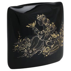 Vaso in porcellana noire di Rosenthal Björn Wiinblad, metà del secolo scorso Vaso in porcellana noire di Rosenthal Björn Wiinblad, metà del secolo scorso