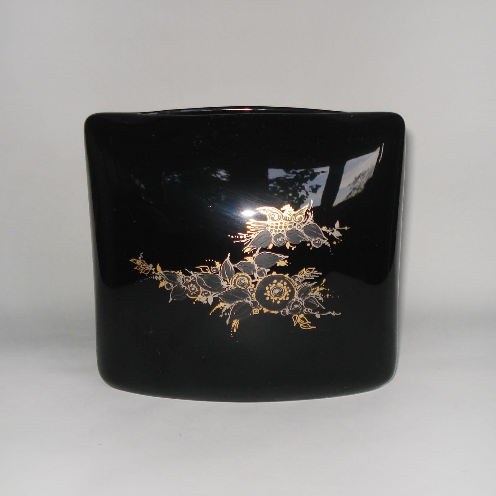 Mid-Century Modern Rosenthal Björn Wiinblad Porcelain Noire Vase For Sale 3