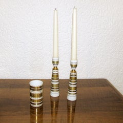 Mid-Century Modern, Rosenthal-Porzellan-Kerzenständer und -Vase von Bjorn Wiinblad