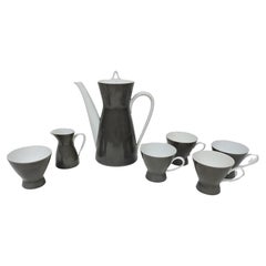 Mid-Century Modern Rosenthal Raymond Loewy Form 2000 Coffee Set Secunda Grau