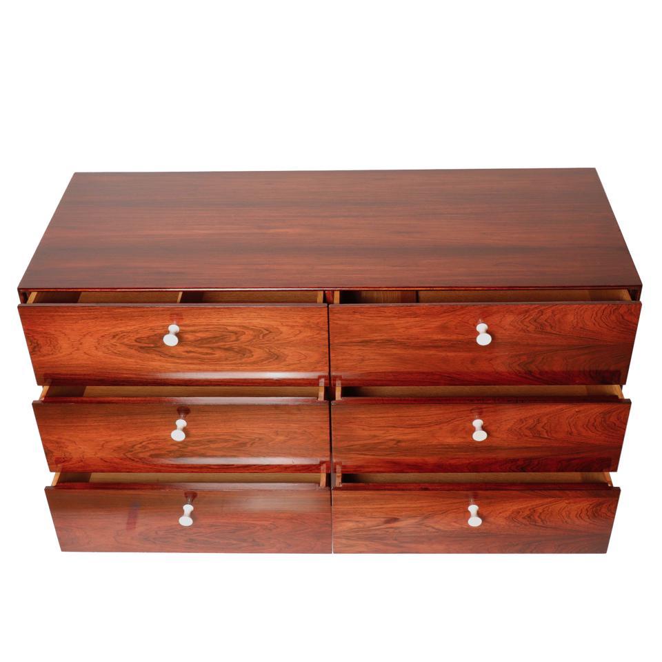 American Mid-Century Modern Rosewood 6-Drawer Dresser, George Nelson for Herman Miller