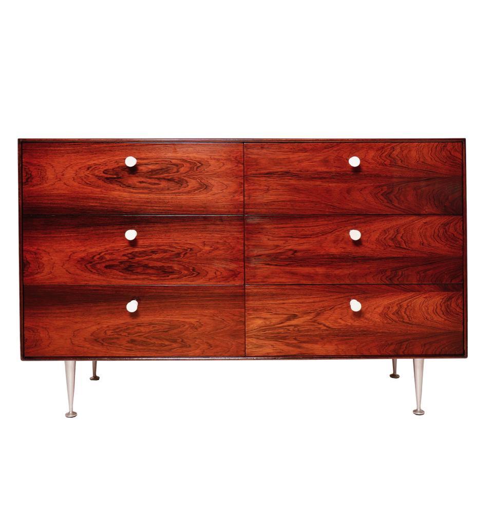 Veneer Mid-Century Modern Rosewood 6-Drawer Dresser, George Nelson for Herman Miller