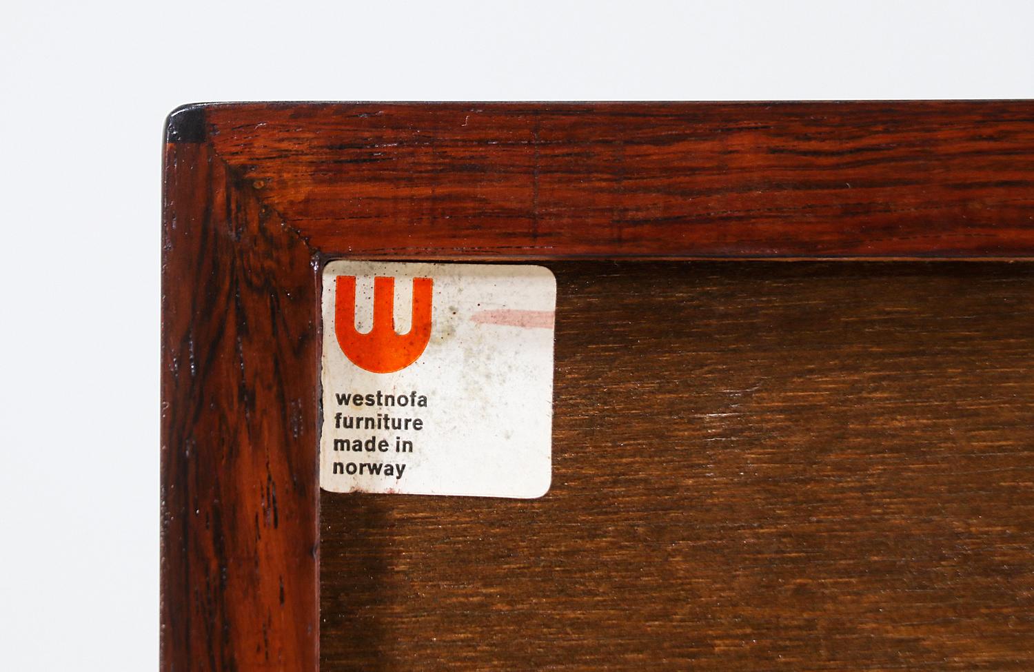 Mid-Century Modern Rosewood 8- Drawer Dresser by Westnofa 5