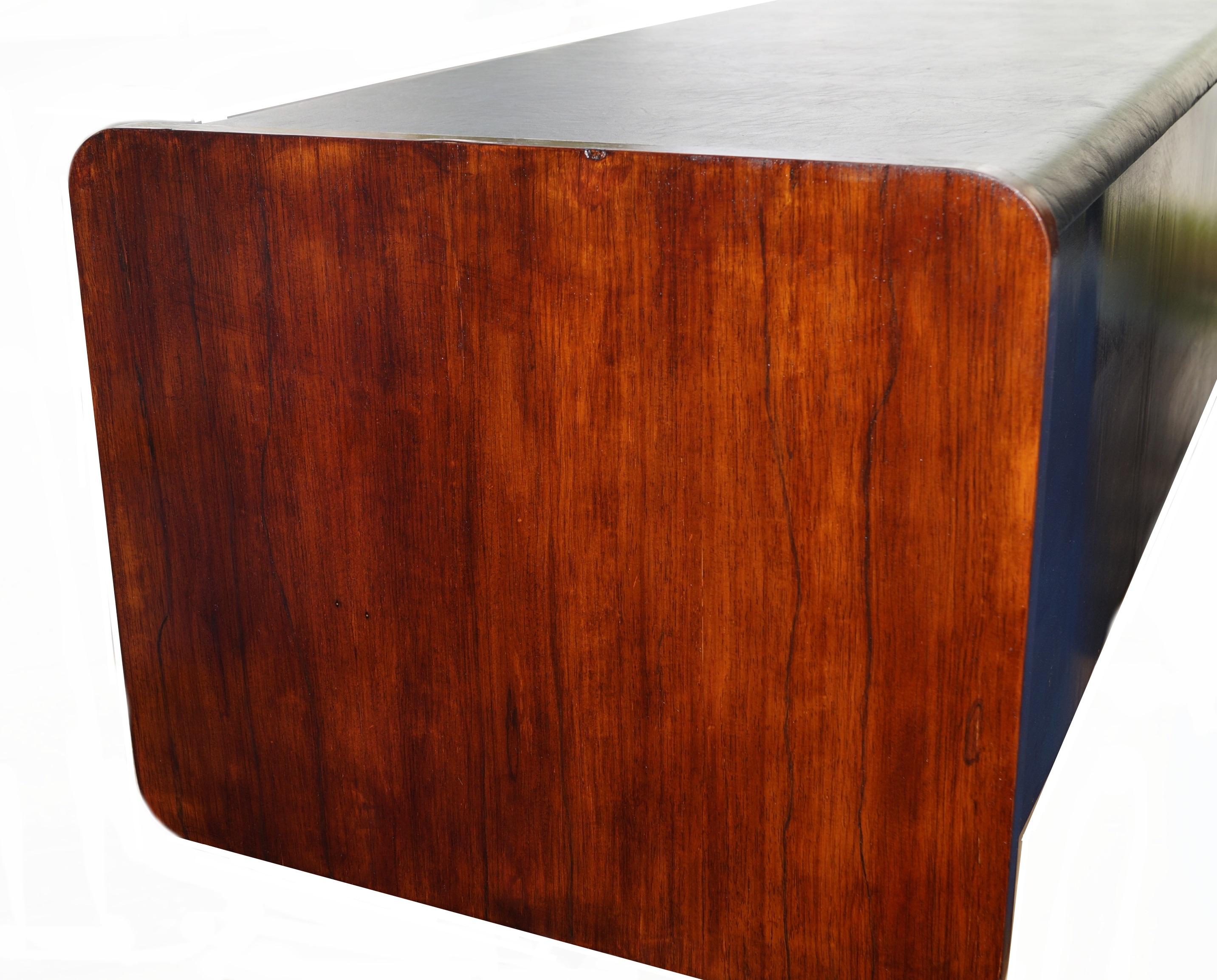 Mid-Century Modern Rosewood and Chrome Credenza by Ste. Marie & Laurent, Buffet 1