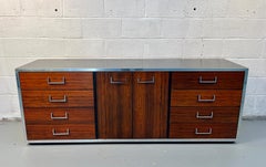 Mid-Century Modern Rosewood and Chrome Dresser