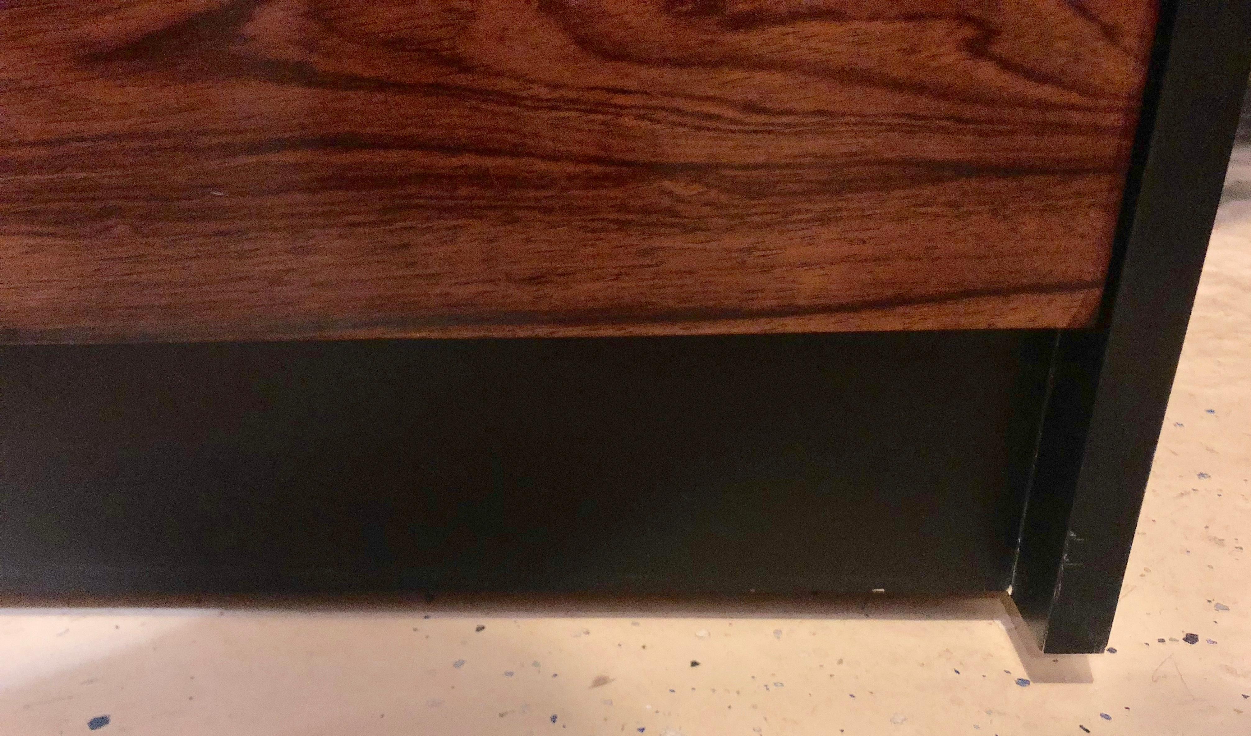 Mid-Century Modern Rosewood and Ebony Commode / Chest or Nightstand Baughman In Good Condition In Stamford, CT