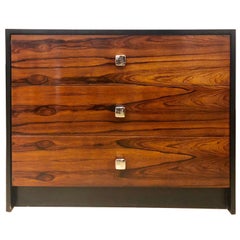 Mid-Century Modern Rosewood and Ebony Commode / Chest or Nightstand Baughman