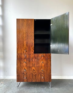 Mid Century Modern Rosewood and lacquer gentlemen’s chest , Roger rougier design