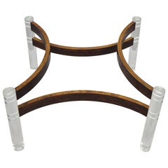 Mid-Century Modern Rosewood and Lucite Charles Hollis Jones Coffee Table Base