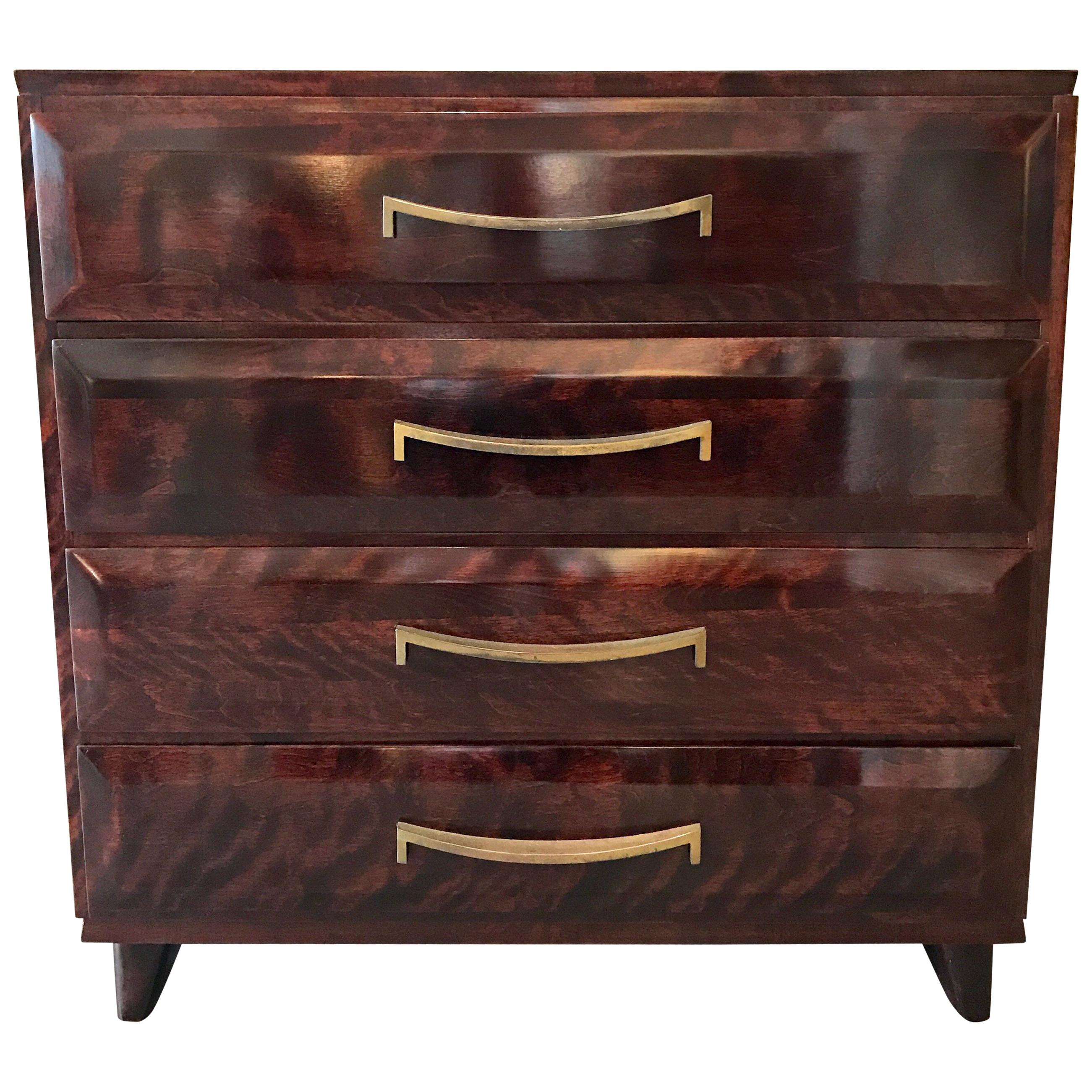Mid-Century Modern Rosewood and Mahogany Dresser Chest Drawers
