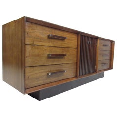 Mid-Century Modern Rosewood and Walnut Dresser by Lane