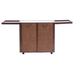 Mid-Century Modern Rosewood Bar Serving Cart by Jack Cartwright for Founders