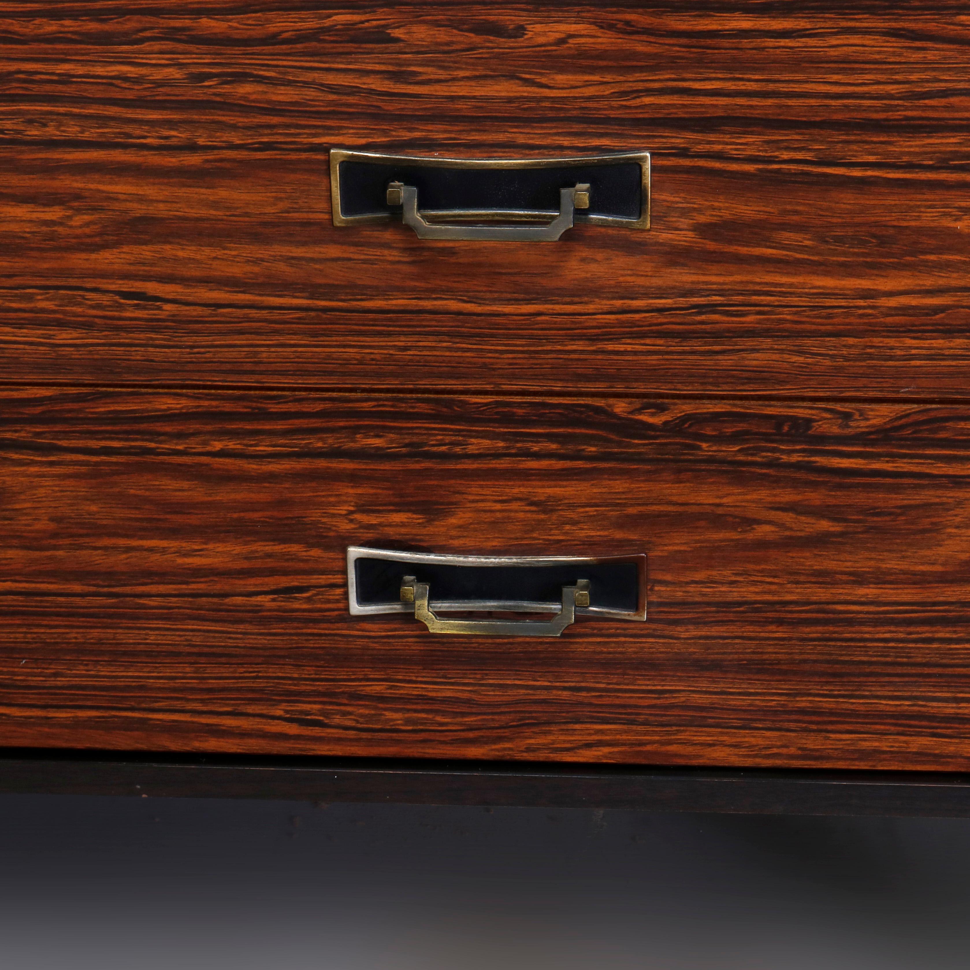 Mid-Century Modern Rosewood Chest of Drawers, 20th Century In Good Condition In Big Flats, NY